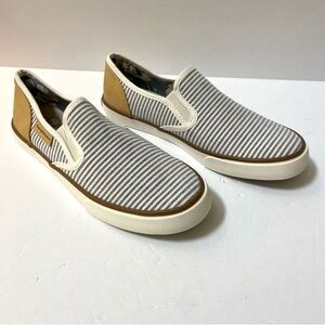 Tommy Bahama “Sailor” Blue & White Striped Women’s Slip-on Shoes Size 8